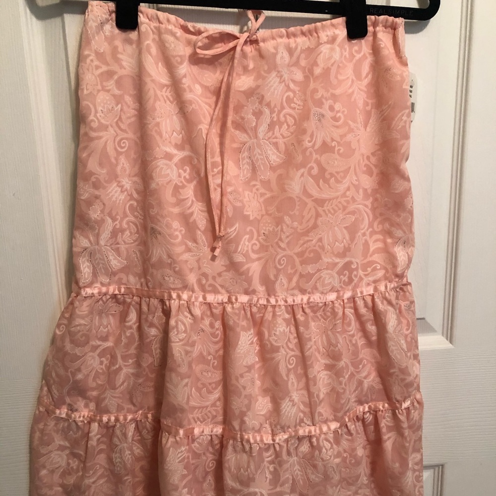 Pink patterned midi skirt from Nordstrom